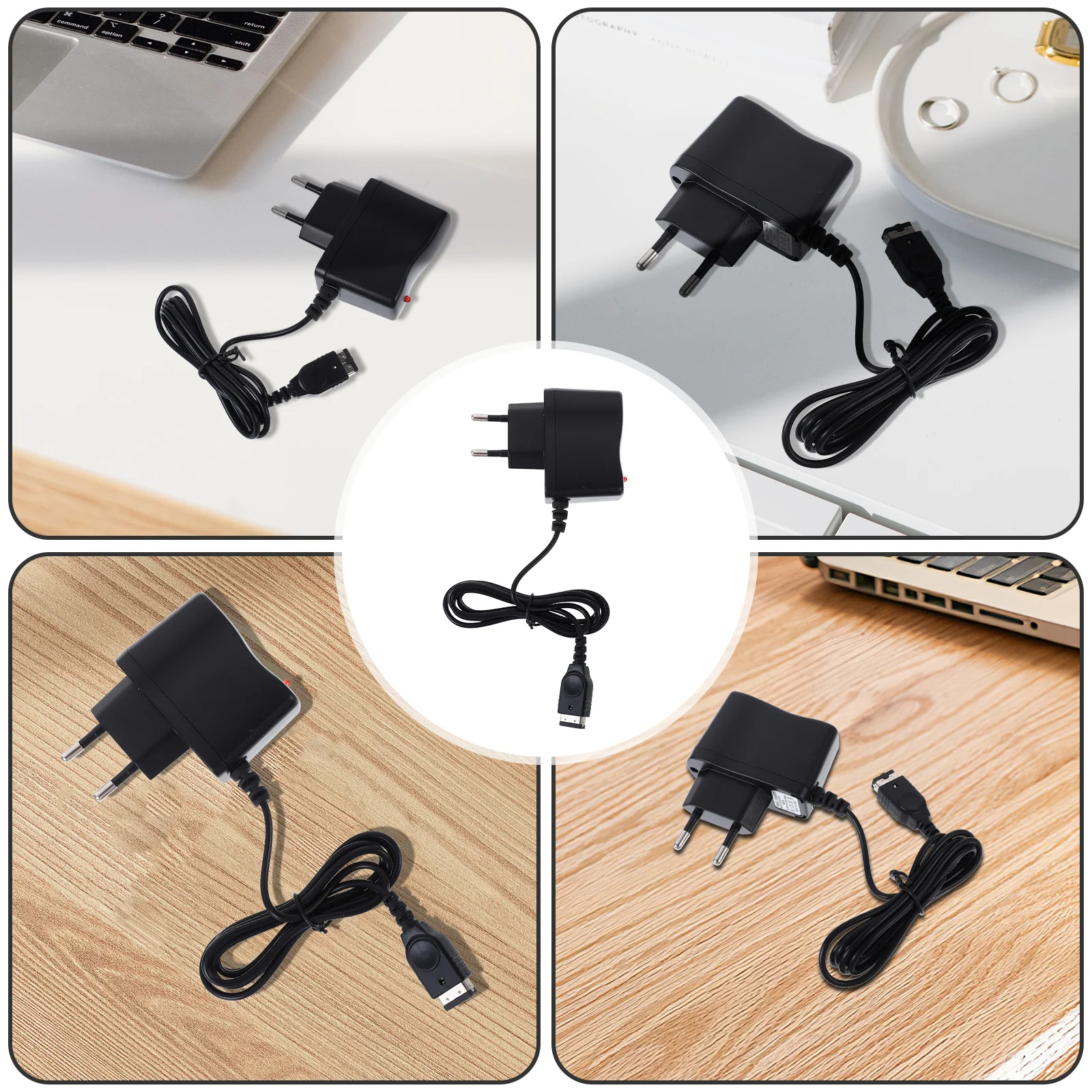 게임보이 어드밴스용 소형 AC 어댑터 유럽 플러그 블랙 여행용 가정용 사무실 충전을 위한 안정적인 전원 어댑터