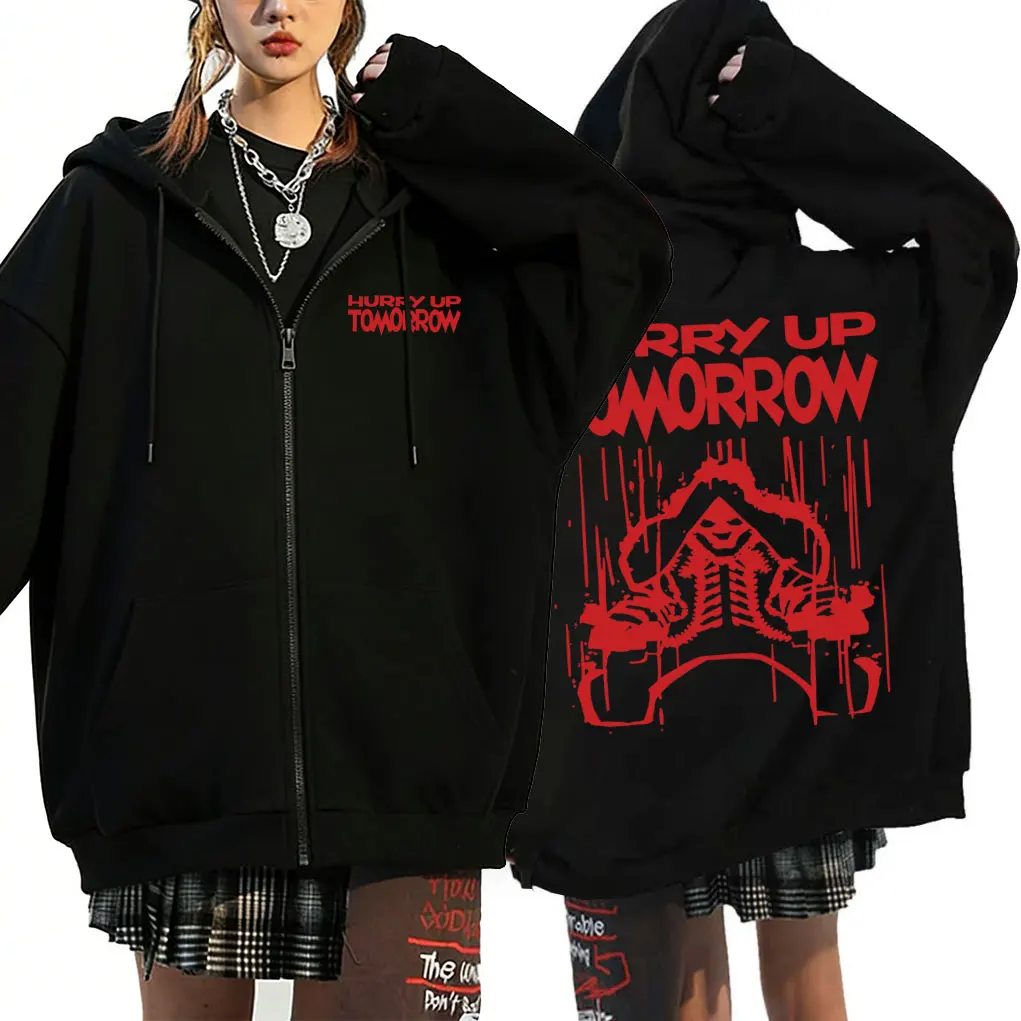 

Rapper The Weeknd Hurry Up Tomorrow 2026 Zipper Hoodie Men Women Hip Hop Fashion Pop Music Zip Up Jacket Male Vintage Streetwear