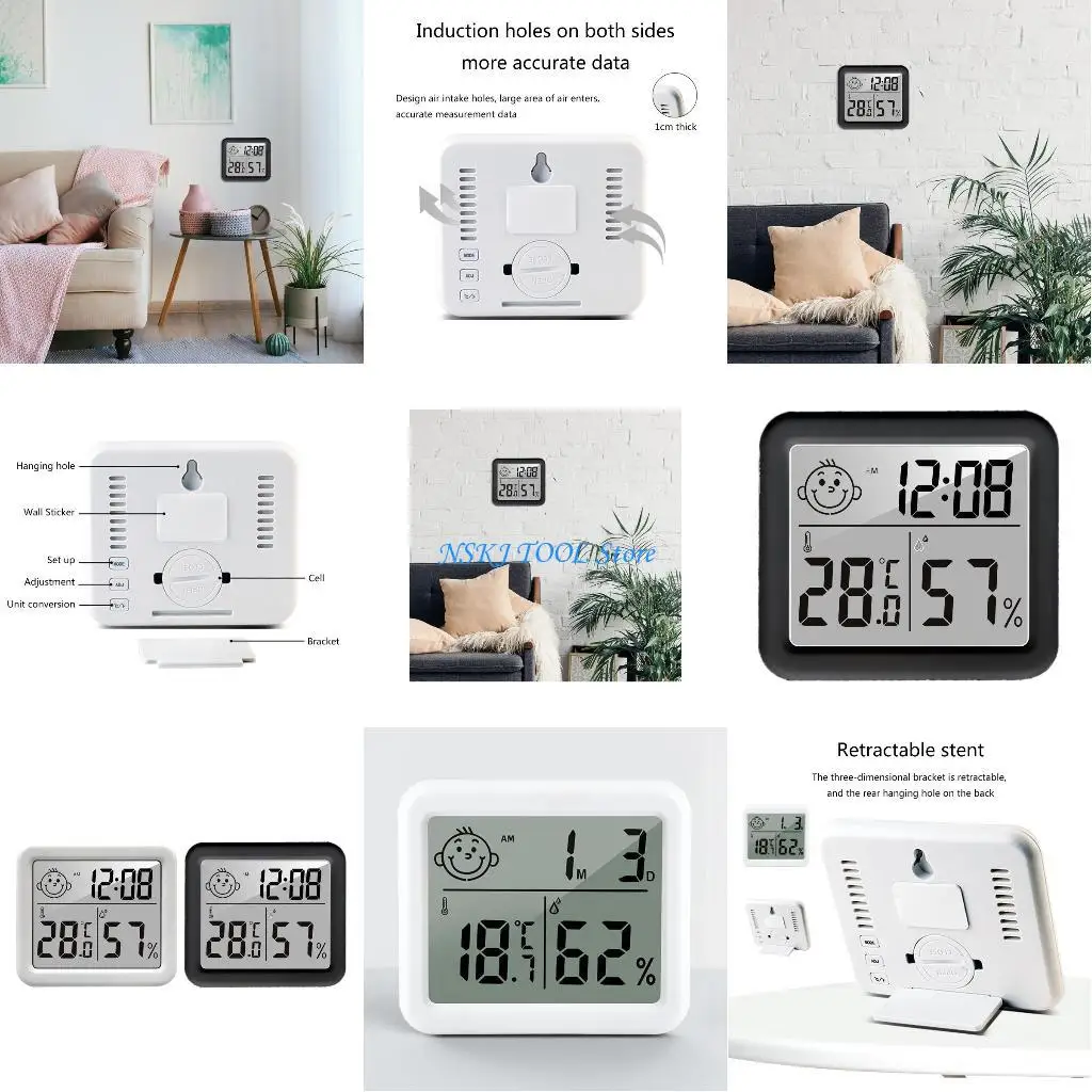 

L8RC Digital Hygrometer Indoor Thermometer Room Thermometer & Humidity Gauge with Temperature Humidity Monitor ℃/℉ Function