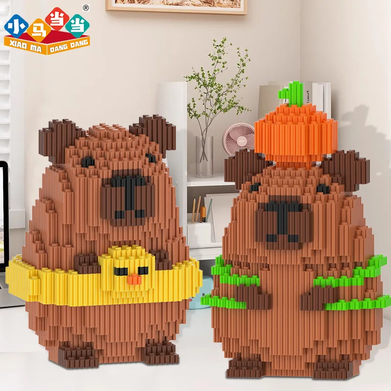 Kawaii Animal Koala & Ice Age Squirrel Acorn Magic Blocks Building Set Mini Bricks Kappibara Model Figure for Home Decoration
