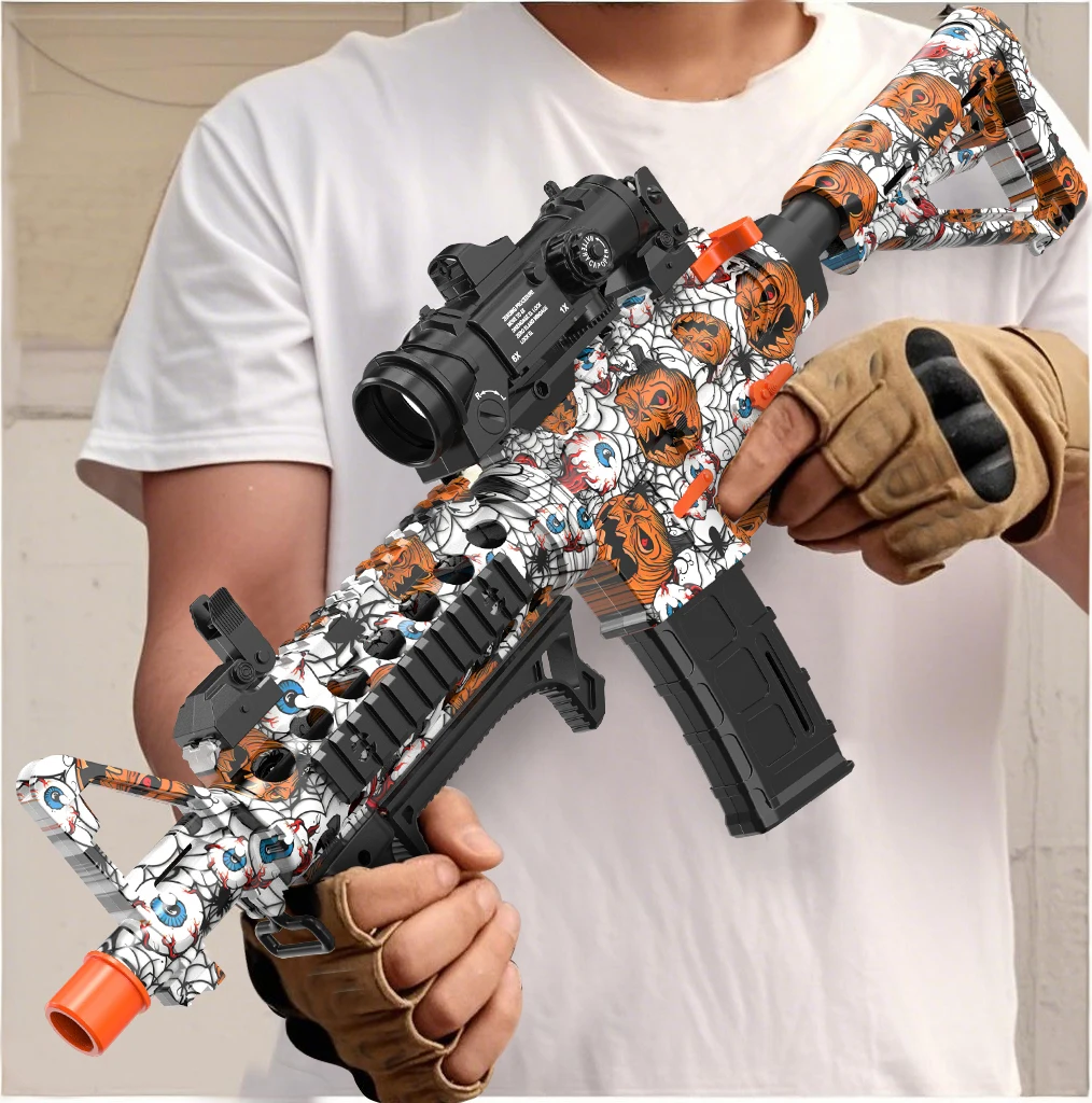 M4 Gun Toy Halloween Electric Blaster Automatic Outdoor Shooting Sport Bullet Shoot Water Ball Toys For Interactive Parent Child