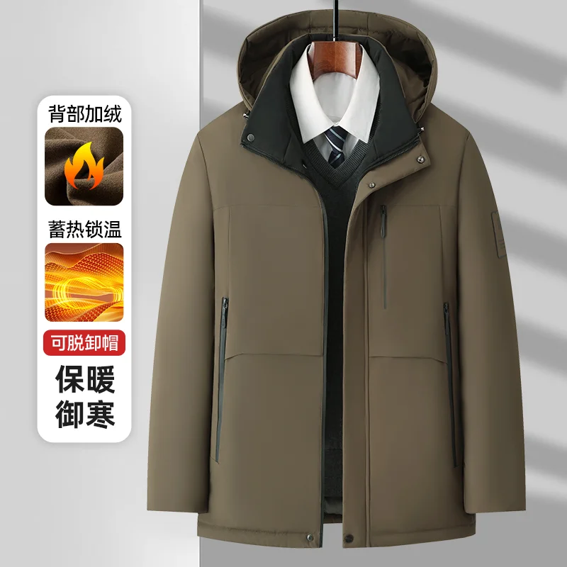 

Men's Coat Versatile Zipper Long Sleeve Solid Color Hooded Casual Jackets Top