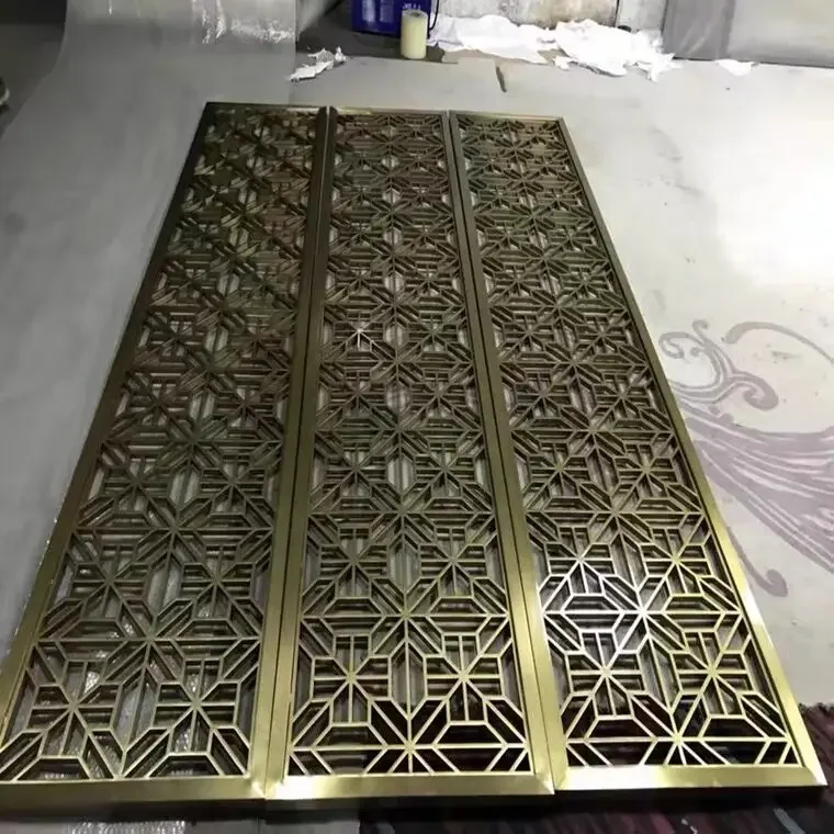 Light luxury Stainless Steel Screen Customization,Art Screen Partition, Living room Entrance Hall Decoration SUS 304