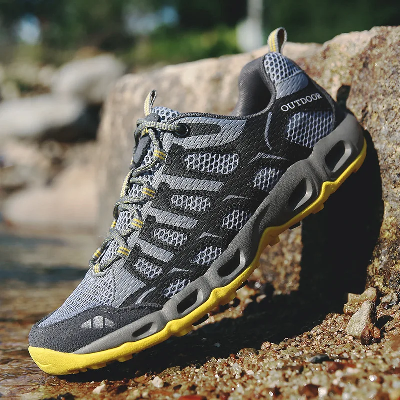 Men's and Women's Stream-Crossing Shoes, Low-Top Mesh Outdoor Casual Shoes, Water-Crossing Shoes, Breathable, Couples' Styles