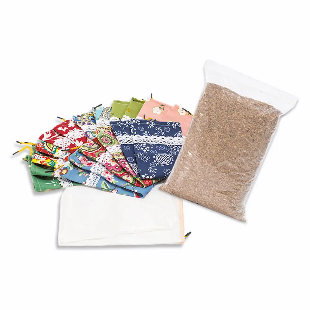 DIY Wormwood Bolster Kit Neck Cervical Support Cylinder Cushion Natural Fabric Handmade Health Care Relaxing Bed Pillow
