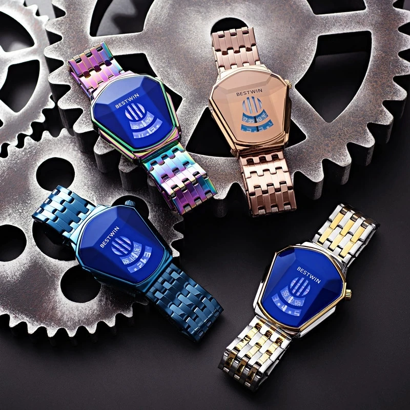 

Men's New Trend Motorcycle Personality Waterproof Quartz Watch