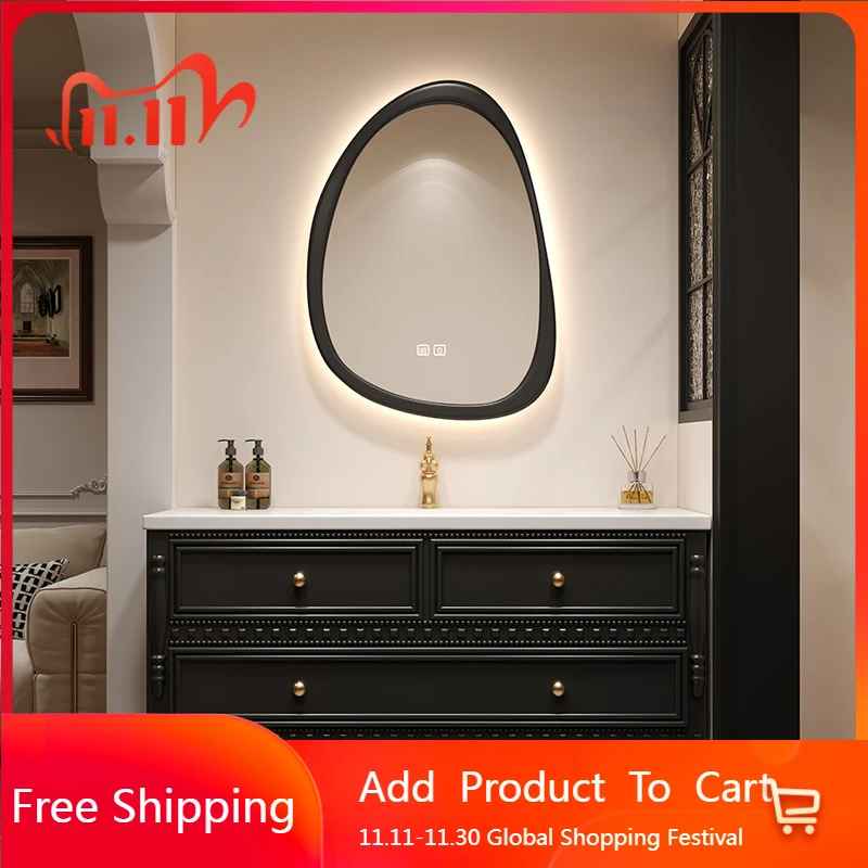 French Retro Bathroom Cabinet Space Saver Decorations Partitions Cupboard Vanity Kitchen Display Archivadores Home Furniture