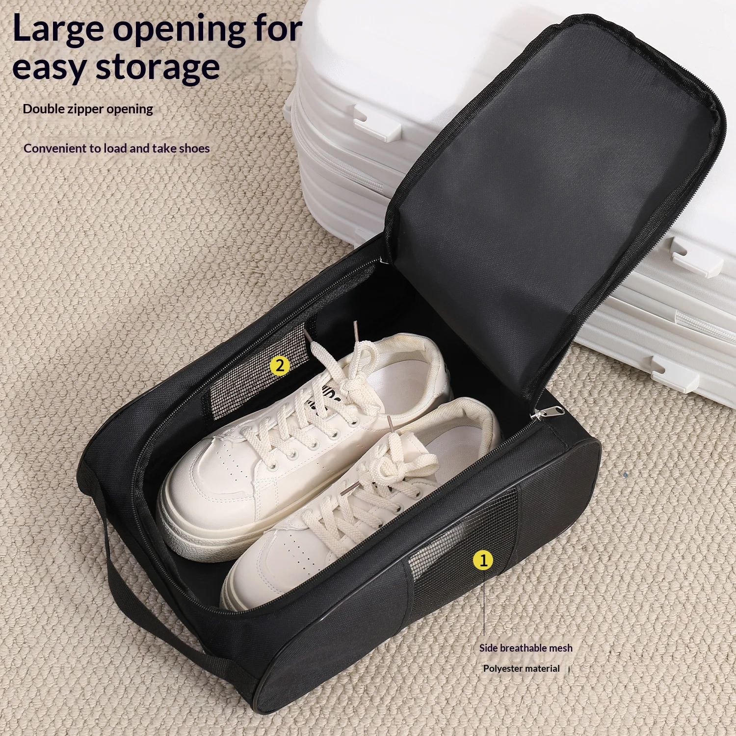 Large Capacity Portable Sports Shoe Bag Football Golf Basketball Boot Storage Bag Waterproof Training Bag For Adults Kids view 3
