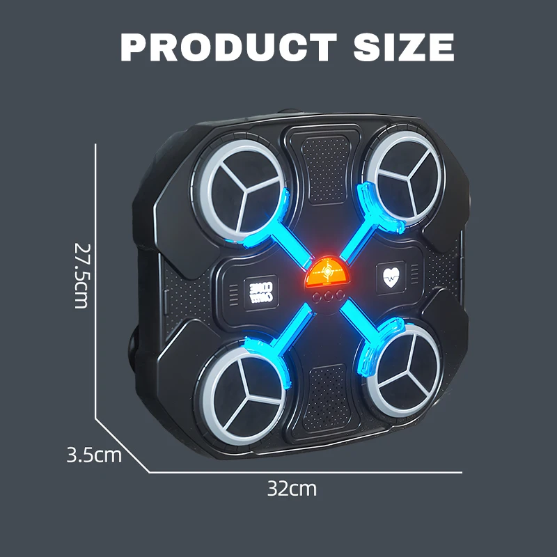 Nuova macchina da boxe musicale Smart Bluetooth Fitness Boxing Trainer Home Esercizio di risposta Allenamento Boxe Bersaglio da parete per bambini