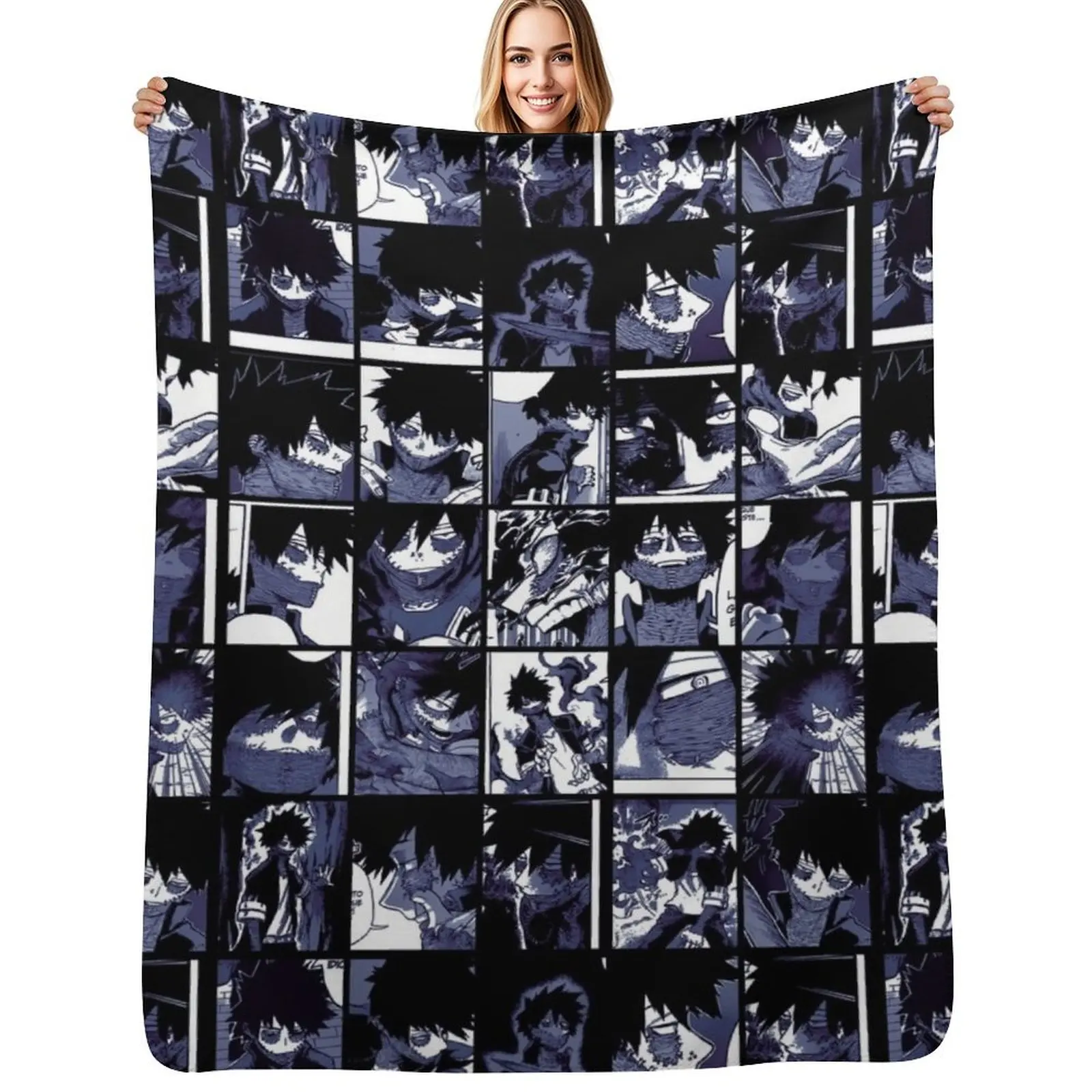 

Dabi collage Throw Blanket for babies Luxury St Soft Plush Plaid Custom Blankets