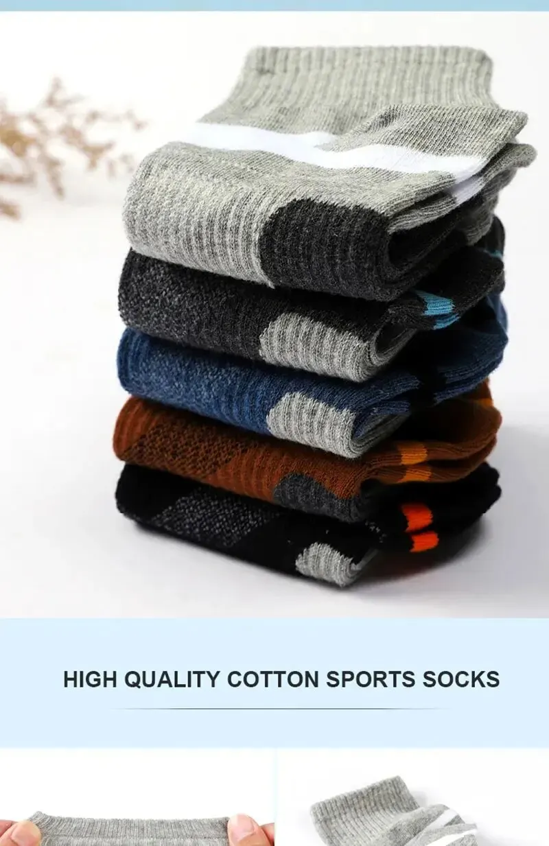 3/5/10/20 Paar Lot Herrensocken Schwarze Sportsocken Casual Run Herbst Winter Hochwertige atmungsaktive Herrensocken – Detail 4