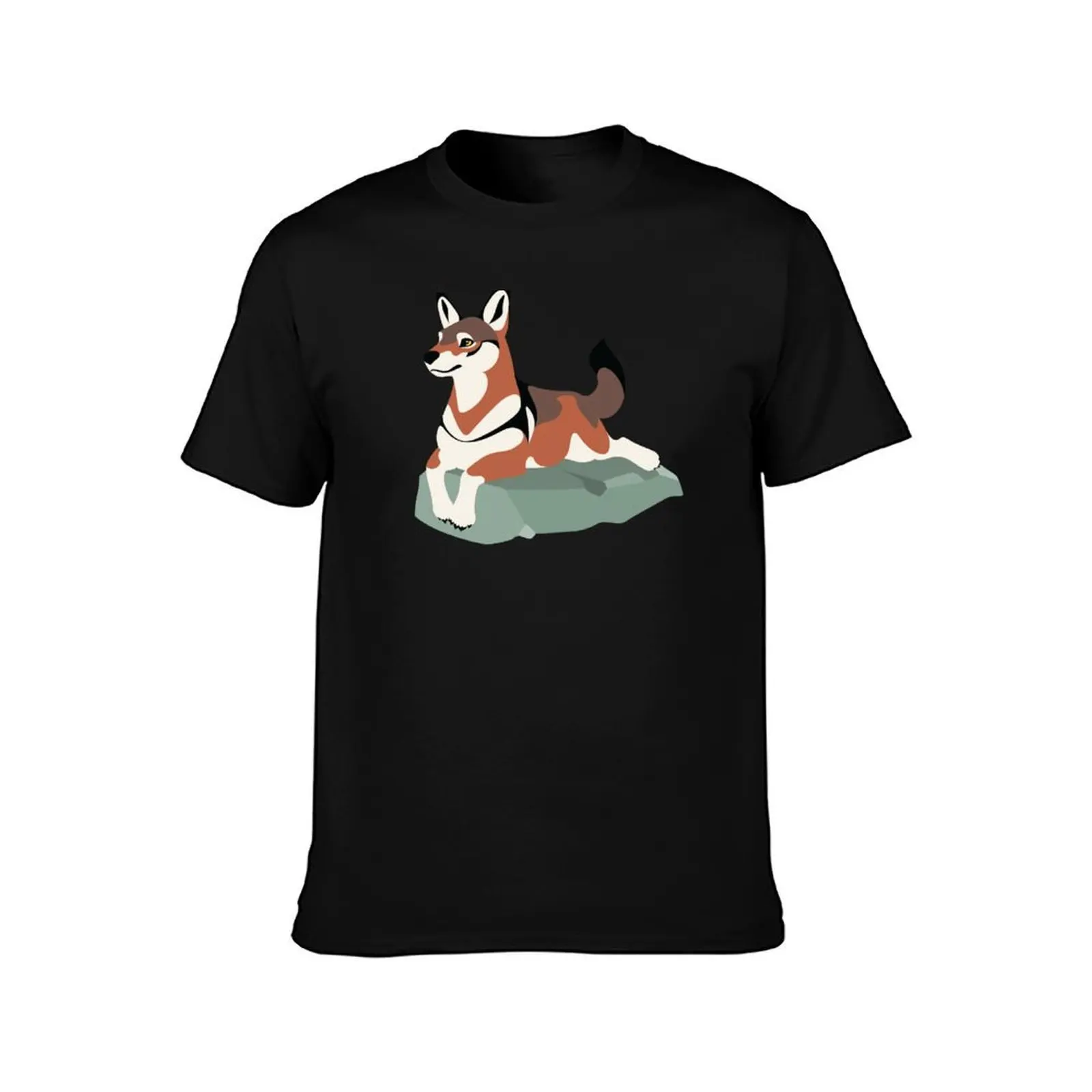 Canis Rufus T-Shirt, Summer Casual Cotton Tee, Oversized Streetwear Tops, Vintage Graphic Print, Loose Fit Short Sleeve