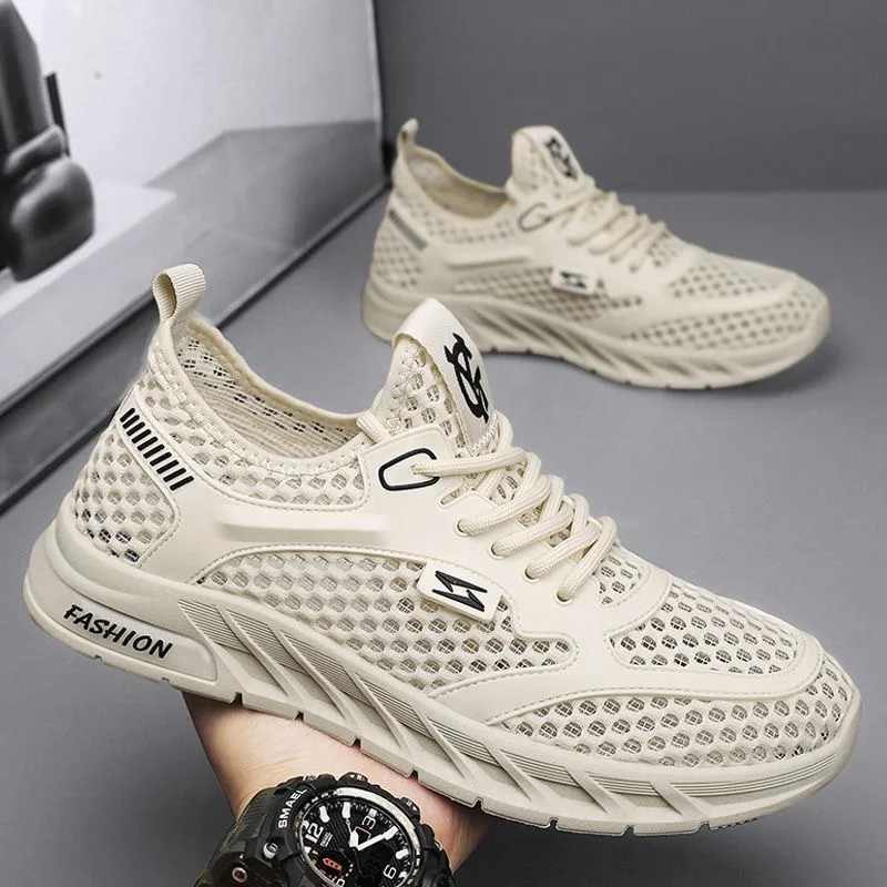 New Fashionable Men's Delicate Comfortable Flexible Breathable Anti Slip Wear-resistant Mesh Casual Sports Shoes Sneakers