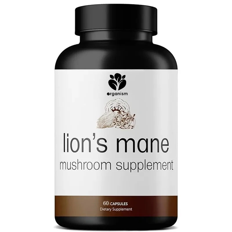 

Organic Lion Mane Capsules - Lion Mane Supplement with Ganoderma and Cordyceps - (90 capsules)