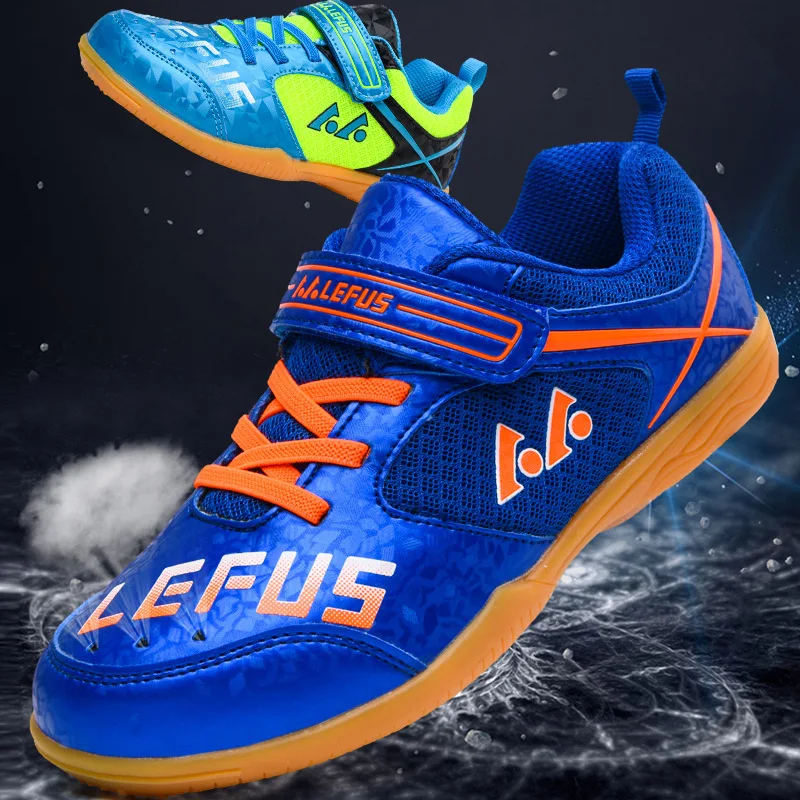 2025 Kid Table Tennis Shoes For Unisex Anti Slip Badminton Shoes with Hook Loop Design Indoor Court Shoe Designer Handball Shoes