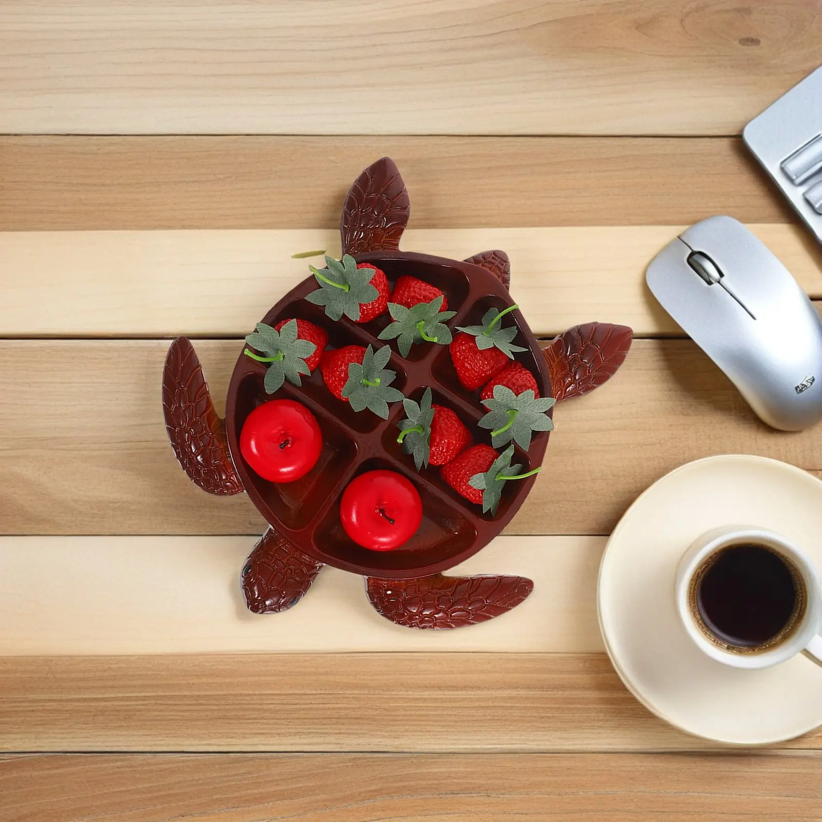 Turtle Wood Snack Tray Divided Charcuterie Platter Fruit Cheese Dessert Serving Plate Party Food Display Turtle Shaped Tray