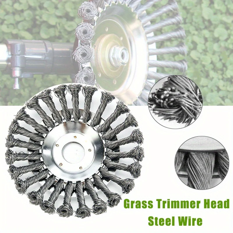 

6-дюймовый обновленный стальной проводной триммер, лезвие триммера для травы, прочная режущая головка для щетки для сорняков, аксессуары для садового электроинструмента