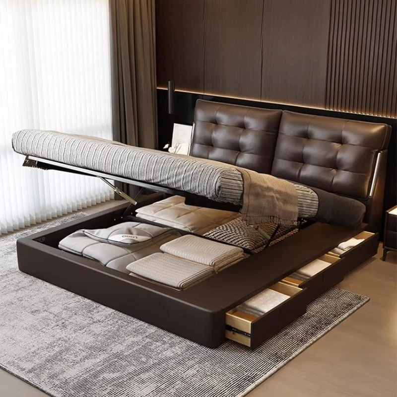 

European Design Bed Luxury Modern Sleeping Single Full Bedroom Headboards Bed Double Queen Letto Matrimoniale Unique Furniture