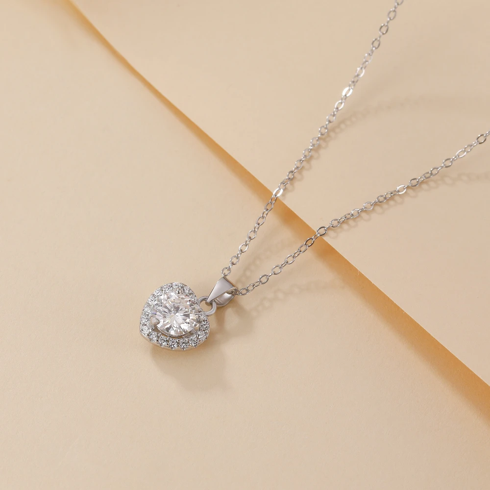 Kalung Moissanite Trumium 1CT - Moissanite Pendant Necklace Solitaire ulasan dan harga