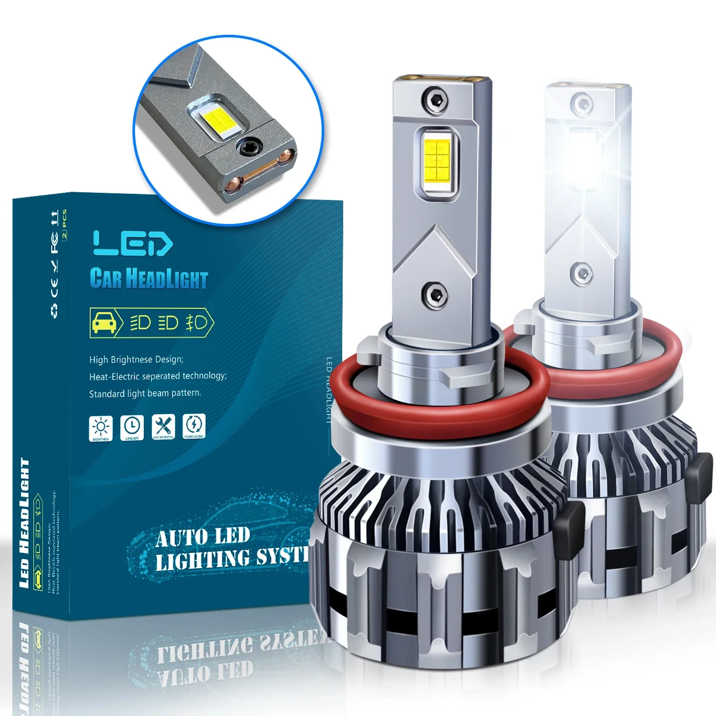 

Upgrade Your Car Lighting System with 12/24V 140W 6500K LED Headlight Bulbs - Easy Installation and Strong Decoding Capabilities