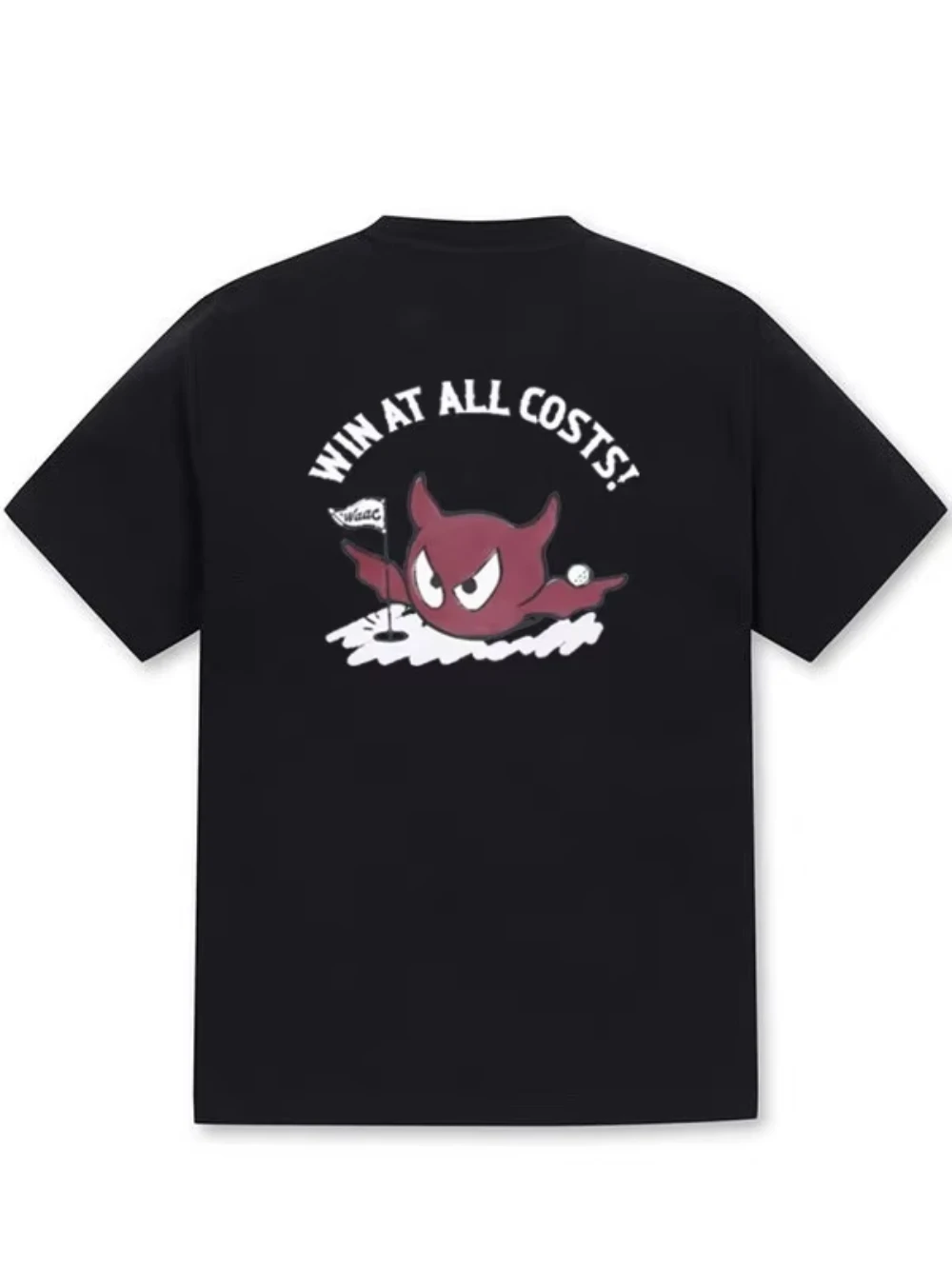 2026 Unisex Vintage Golf Cartoon Monster T-shirt Oversized Short Sleeve Tee Retro Street Print Loose Summer Cotton Trendy Top