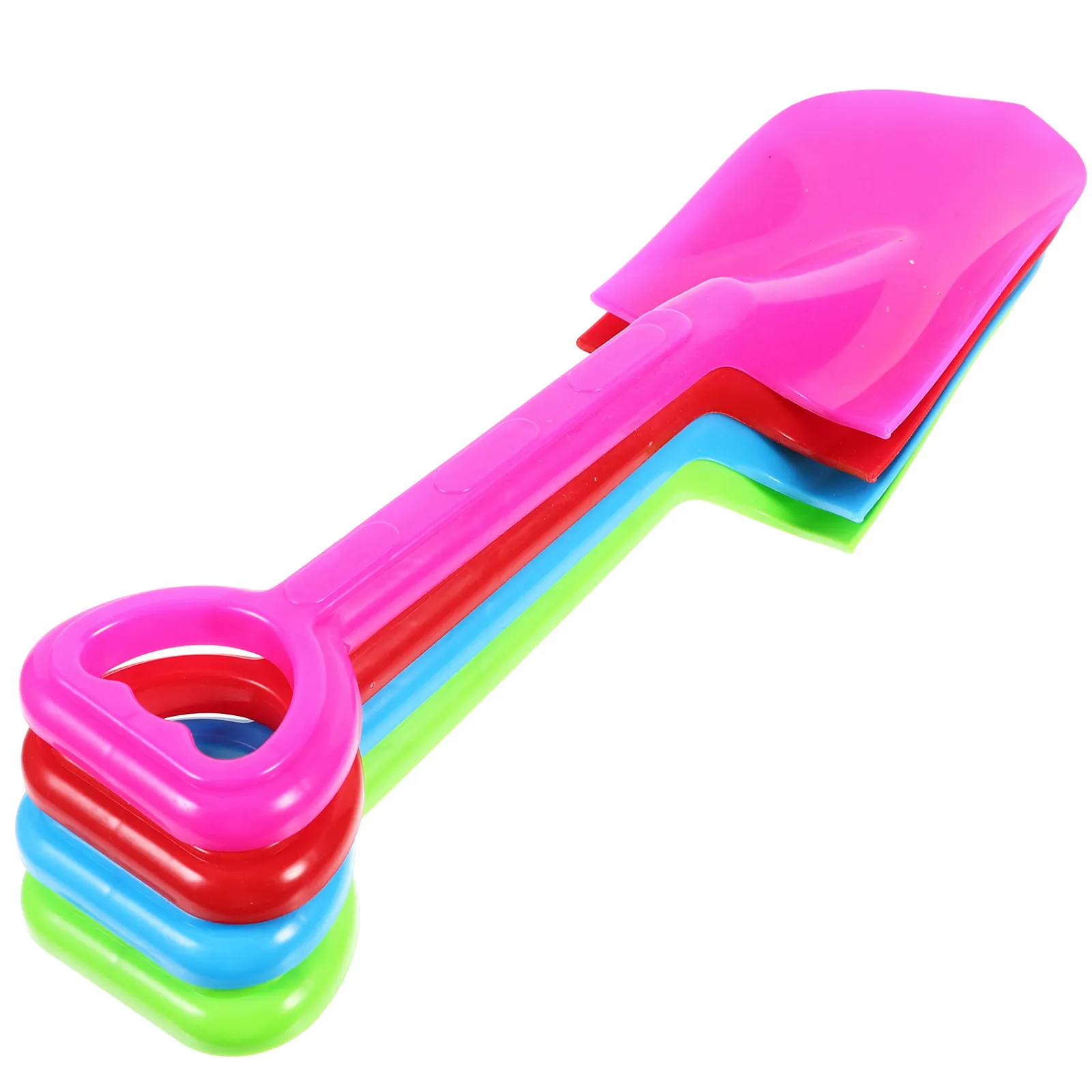 4 palas de arena de plástico seguras de primera calidad para niños pequeños y niños, para divertirse excavando y raspando al aire libre en la playa, el parque infantil o el jardín.