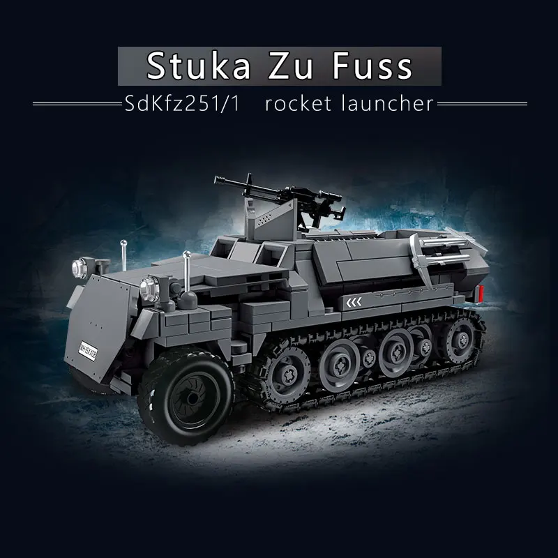 

Classic tracked tank building blocks from the 20th century, educational tank and armored vehicle assembly toys, children's DIY
