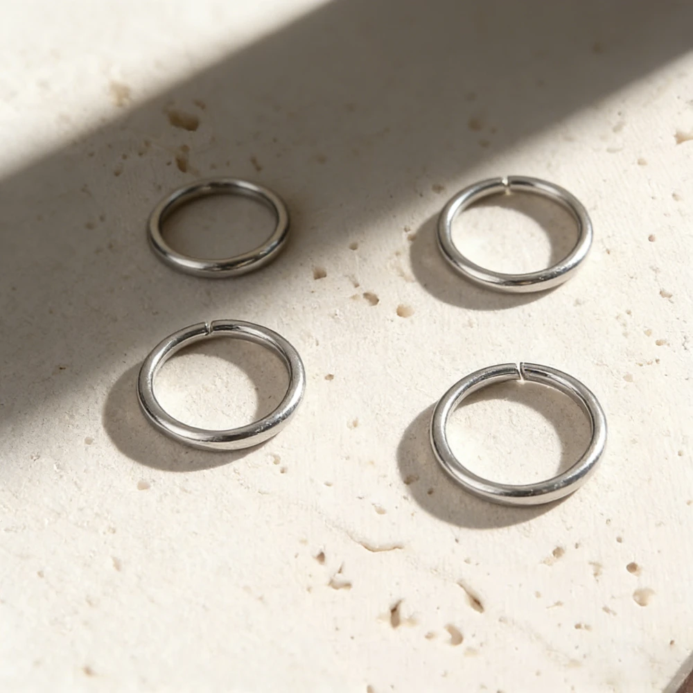 

200pcs Stainless Steel Open Jump Rings Connectors for DIY Bracelets Jewelry Making Materials Supplies Wholesale