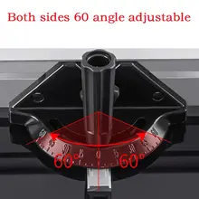 Miter Gauge And Aluminum Miter Fence Both Sides 60 Angle Adjustable ...