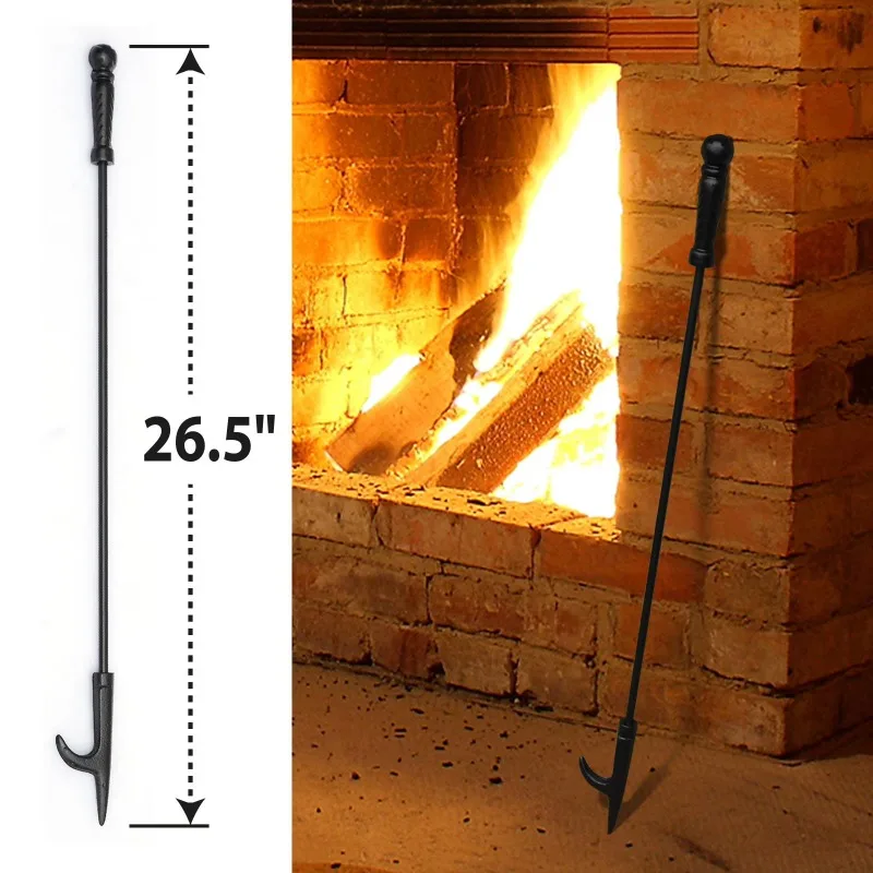 SUNRISEUMBRELLA New Campfire Fireplace Fire Poker Tool Extra Long 26.5