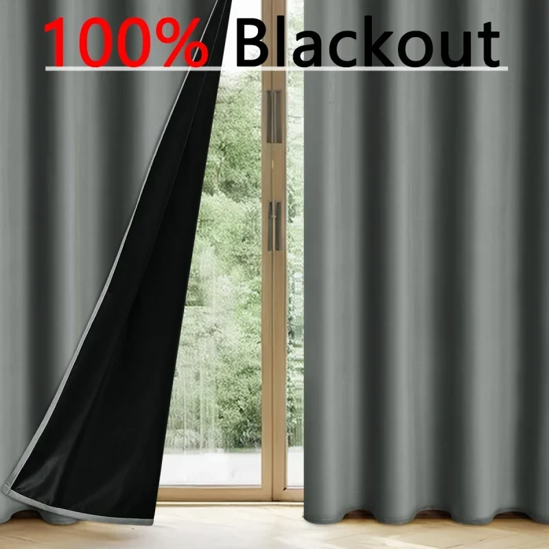 

1 Panel Modern Blackout Curtain Solid Color High Shading Thermal Insulated Kitchen Window Drapes for Bedroom & Living Room Decor