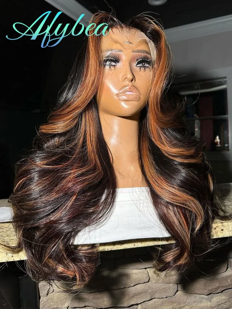 

210 Плотность 1B/30 Выделите парик Человеческие волосы 13x6 Hd Парик фронтальной части шнурка 36 дюймов Предварительно выщипанный бразильский парик из 100% объемных волн Человеческих волос