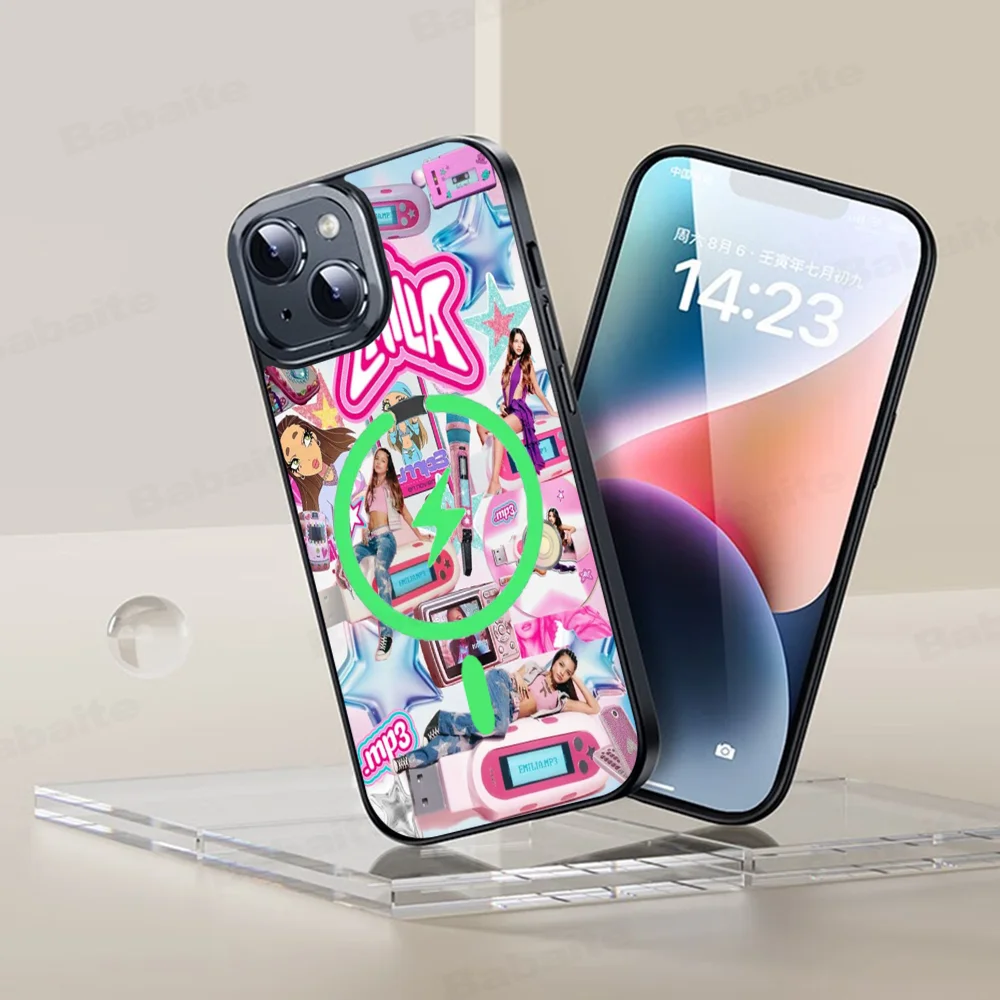 エミリアメルネス Mp3 電話ケース磁気ケース Iphone 16 14 13 12 11 15 プロマックスプラス Magsafe ワイヤレス充電カバー