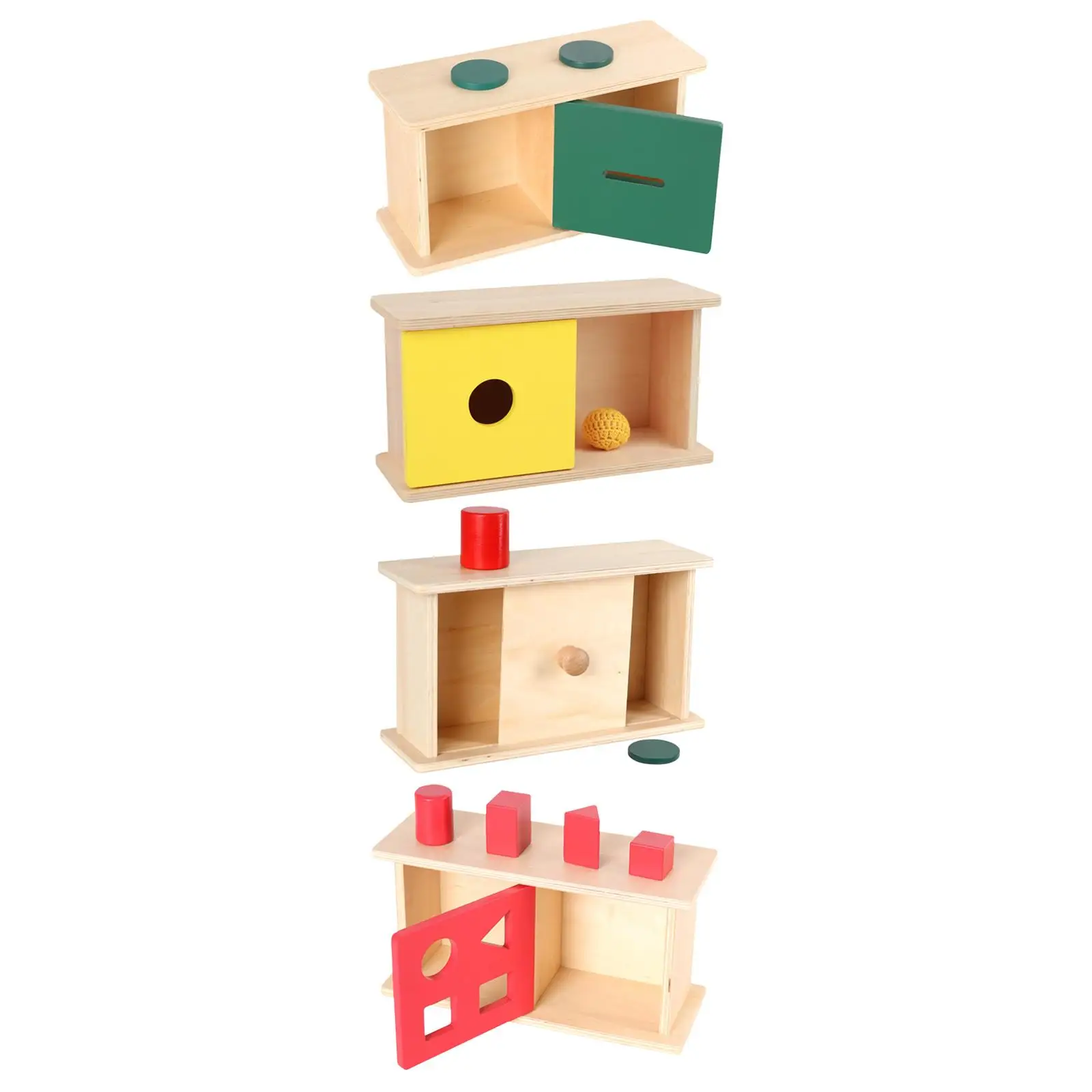 Color Shape Sorting Logical Thinking Early Learning Fine Motor Wooden Matching Box for Toddler Kids Baby Children Birthday Gifts