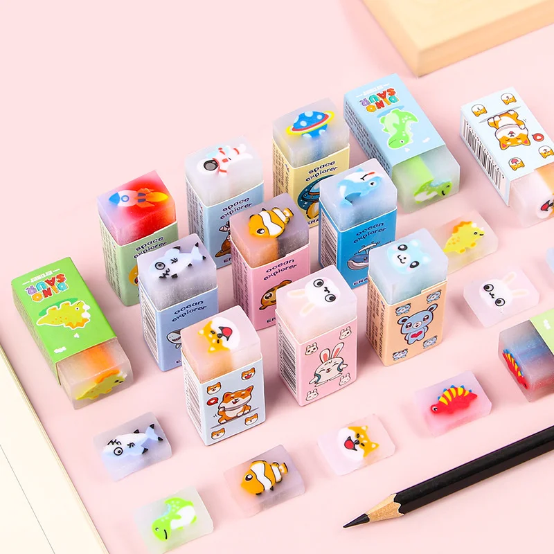 Cartoon Eraser For Children With Less Crumbs Painting Can Be Cut Eraser Sassafras Elementary School Sandwich Eraser