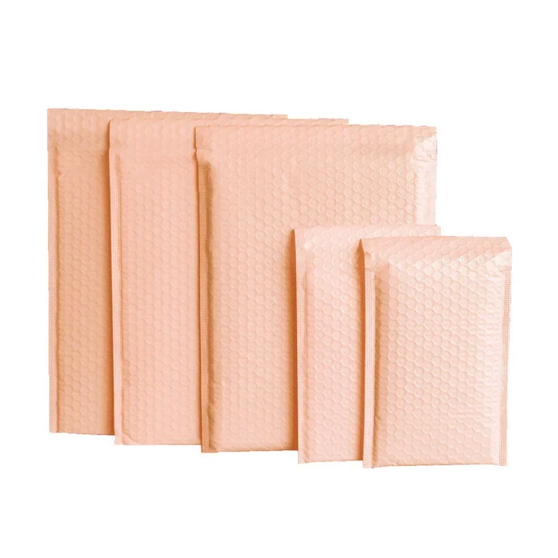 Buste imbottite per buste postali imbottite in polietilene rosa da 5 pezzi Sacchetti in poliestere foderati a bolle d'aria per la spedizione Imballaggio Maile autosigillanti