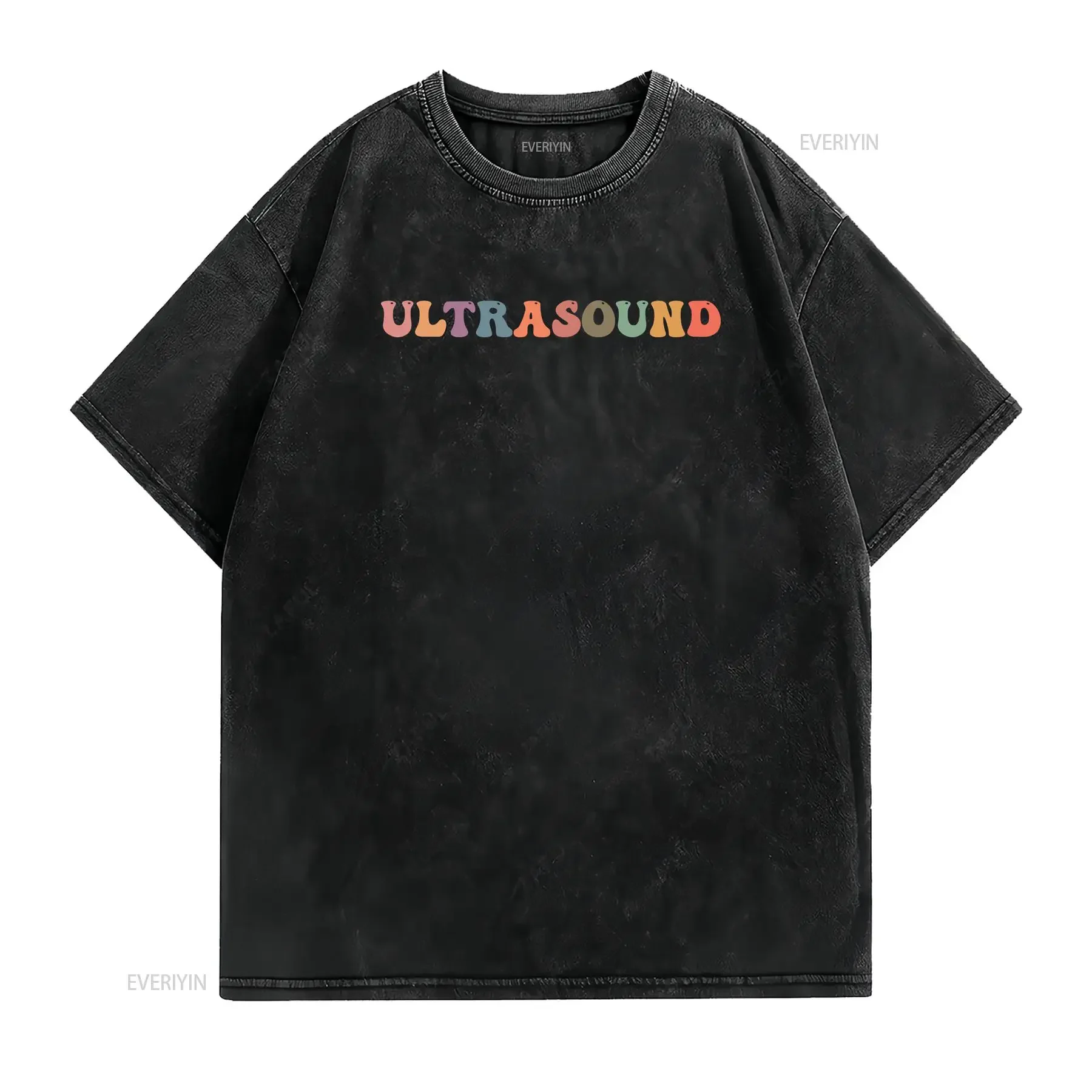 Ultrasound T Shirt Technologist Sonography Grad Student Tech for RDMS Team vintage Washed Slightly Stylish homme Versatile
