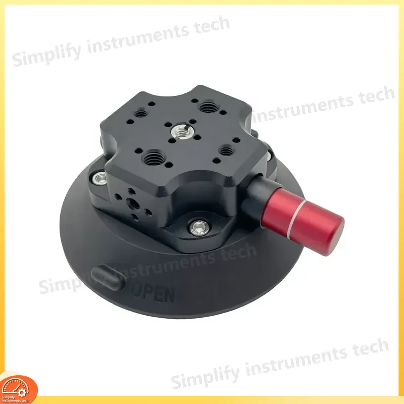 Heavy Duty Aluminum CNC Vacuum Suction Cup Base 1/4 3/8 Thread Connector Mount Holder for Action Camera GoPro Tripod Stand