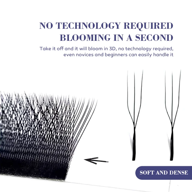 DeceMars U-Shaped 3D Eyelash Extensions (12lines/Tray) 6