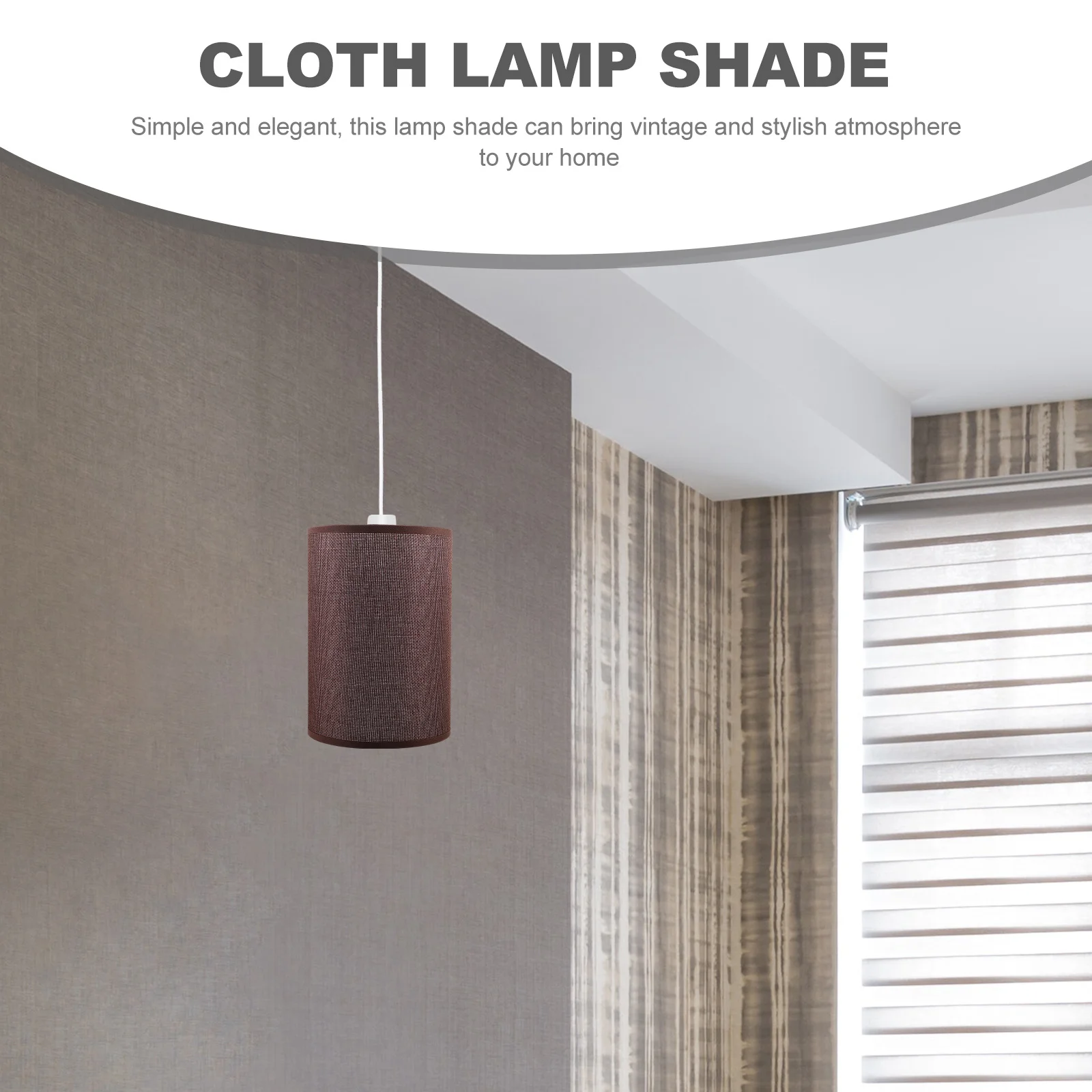 

Round Lamp Shade Linen Iron Simple Design Eye Protection Decorative Lighting For Bedroom Living Room Office Hotel Use Lamp