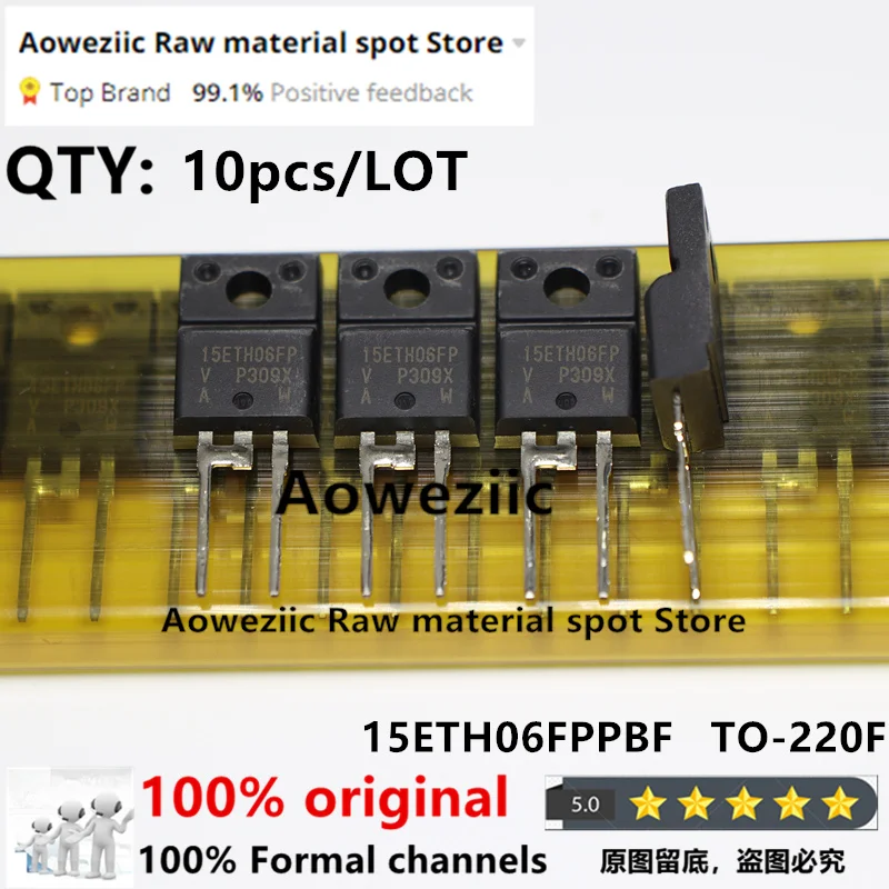 Aoweziic  100% New Imported Original  VS-15ETH06FPPBF  15ETH06FPPBF  15ETH06FP TO-220F Fast Recovery Diode 15A 600V