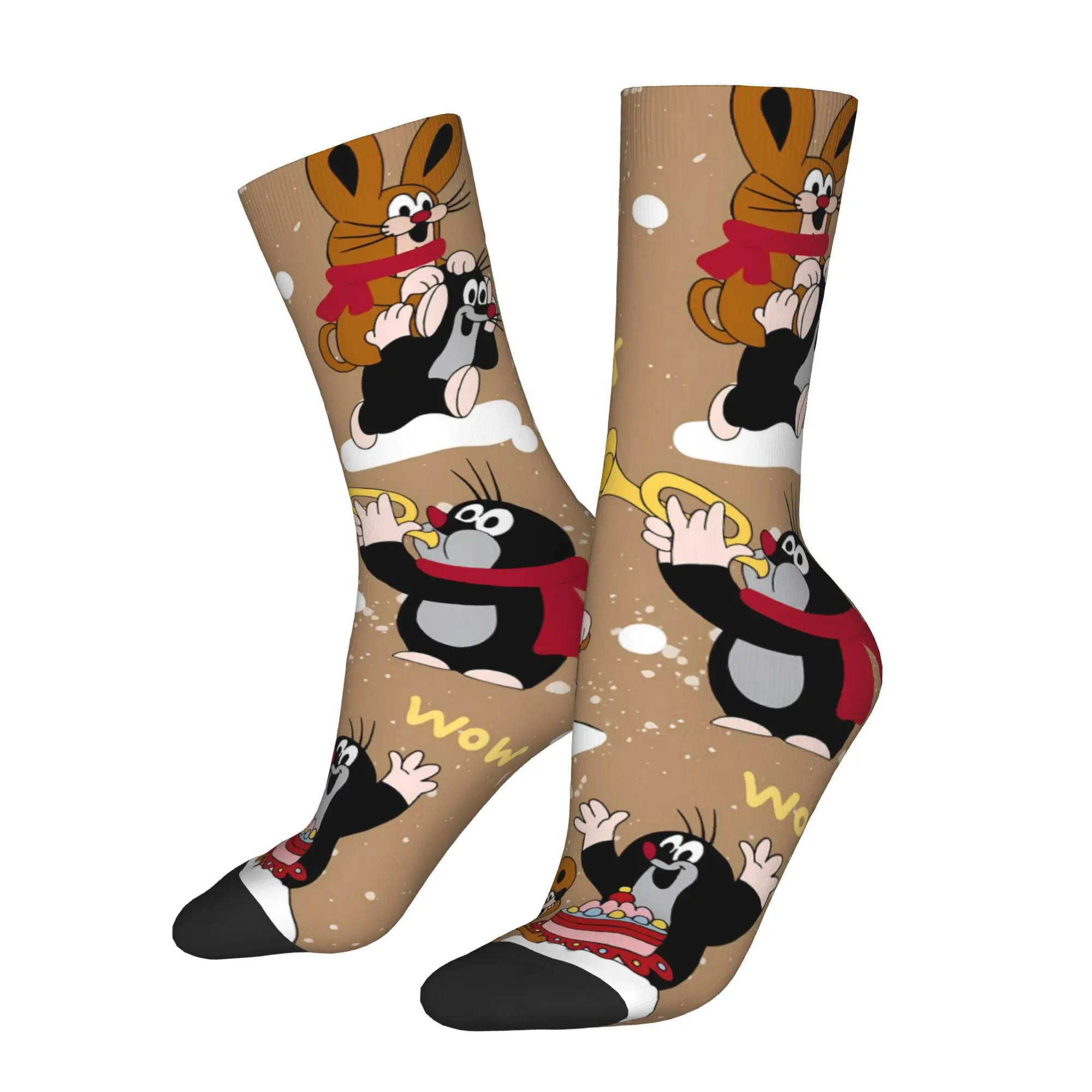 

Funny Sock for Men Cartoon Mole Pattern Hip Hop Harajuku Happy Breathable Pattern Printed Crew Sock Casual Gift