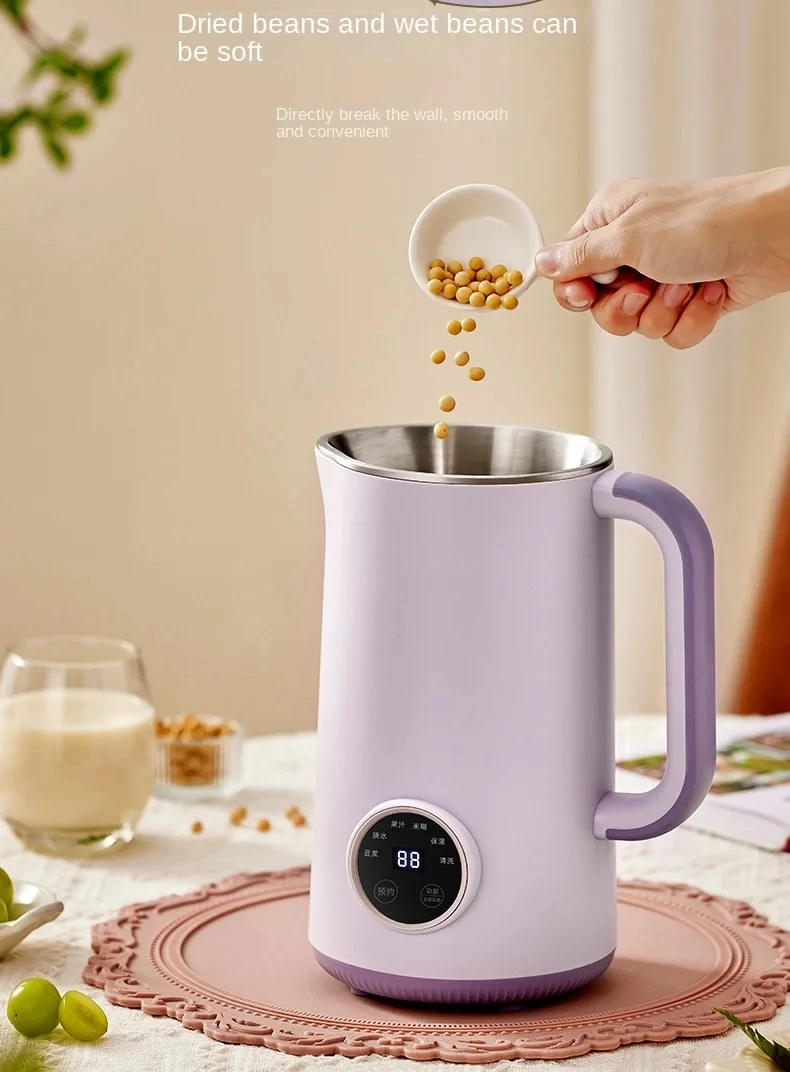 2024 New 1000ML Mini Soybean Milk Machine Automatic Heating Food Blender Intelligent Home-Use Wall Breaking Rice Paste Mixer