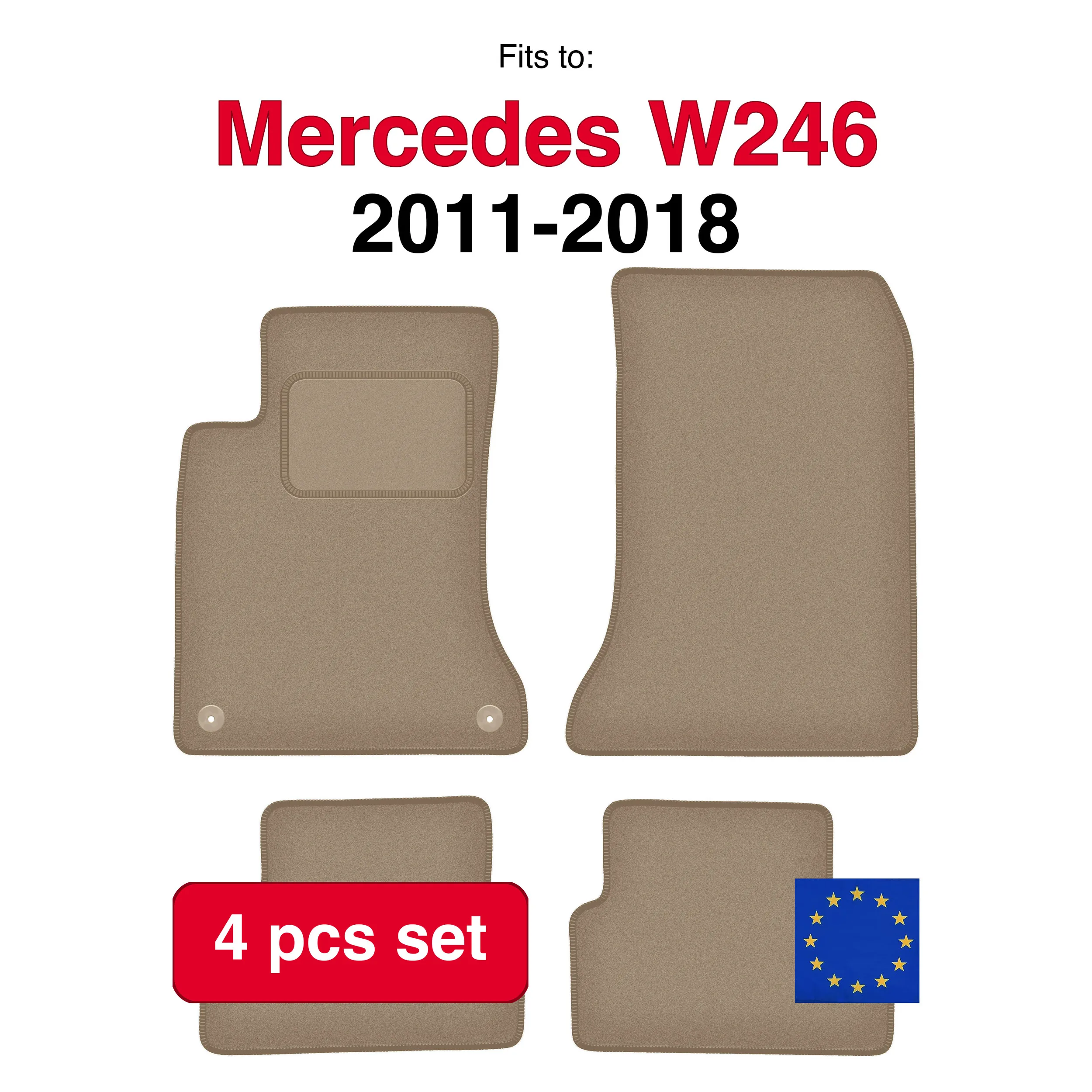 Mercedes CLA X117 Shooting Brake hatchback (2013-2019) velours automattenset