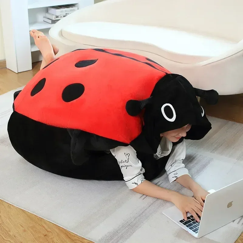 

Beetle Plush Toys Huge Size Ladybug Clothes Soft Stuffed Animal Creative Cosplay Insect Shell Pillow Cushion Kids Christmas Gift