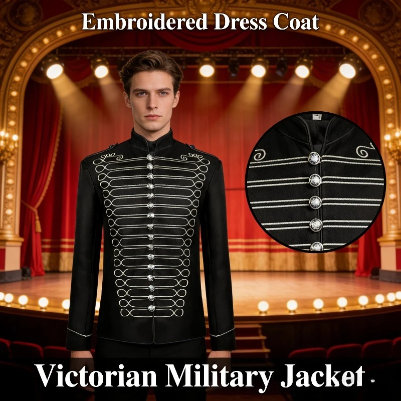 زي الطبال القوطي Steampunk الجديد للرجال من العصور الوسطى لعام 2026، زي المسرح #1