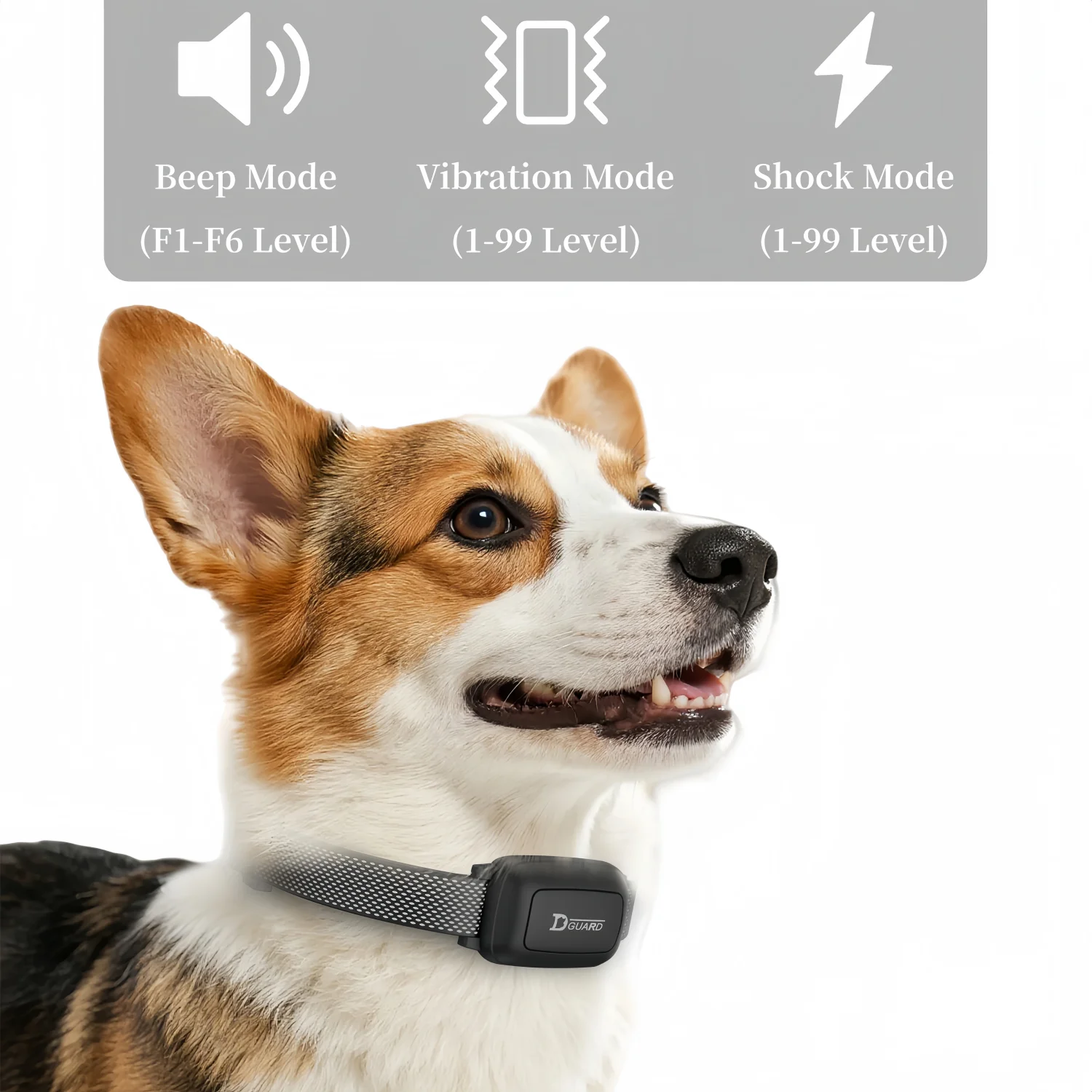YHLC Electric Dog Training Collar Detachable Bark Rechargeable Anti Barking Shock Vibration Collar for All Dogs Pet view 3