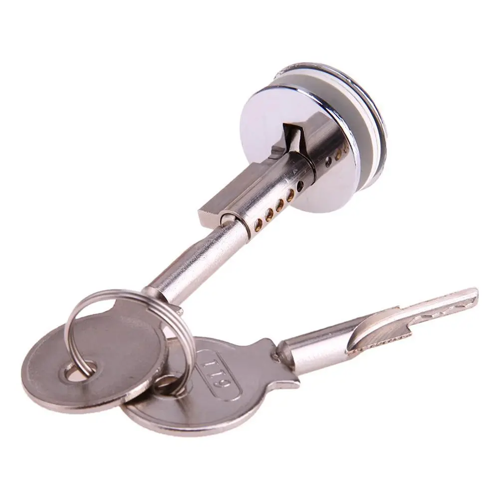 Accessoires de quincaillerie pour porte coulissante en verre de sécurité, serrure de vitrine, serrure de porte de vitrine en verre