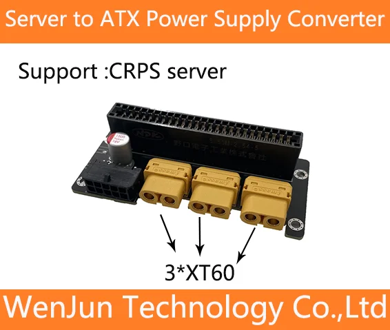 CRPS Server Power to ATX Power Supply Converter Board 3ports XT60 to PCIE GPU Cable Synchronize power and computer startup