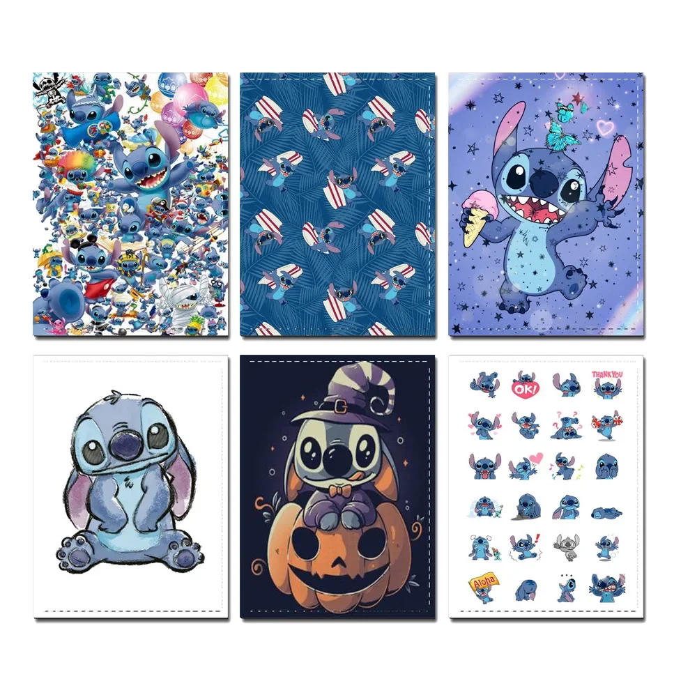 New Disney Fashion Cartoon PU Passport Cover Cute Doll Stitch Printing Credential Holder Travel ID Card Ticket Passport Case